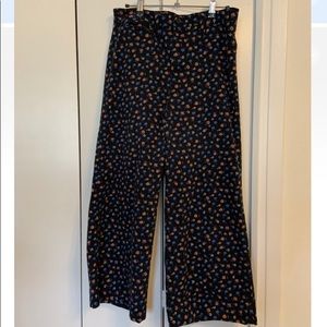 Madewell Emmett Wide Leg Crop Pants in Posies